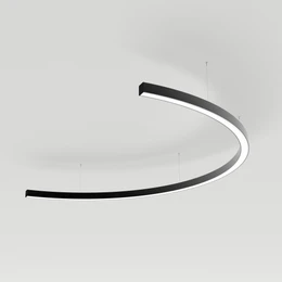 Фото #1 товара Светильник SP-LINE-HANG-ARC-C3535-D1500-61W Warm3000 (BLACK, 230V) (Arlight, Металл)