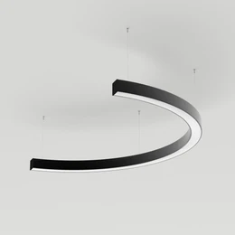 Фото #1 товара Светильник SP-LINE-HANG-ARC-C3535-D800-34W Warm3000 (BLACK, 230V) (Arlight, Металл)