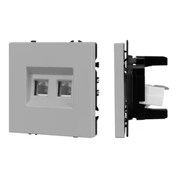 Фото #1 товара Механизм сдвоенной компьютерной розетки SCT-NOBE-MPC2-SFPL-IS (RJ-45, CAT6) (Arlight, -)