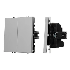 Фото #1 товара Механизм выключателя двухклавишный перекрёстный SWT-NOBE-MKX2-SFPL-IS (230V, 10A) (Arlight, Никель)