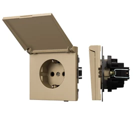 Фото #1 товара Механизм розетки влагозащищённый SCT-TENDO-MCP-SFPL-GD (230V, 16A) (Arlight, -)