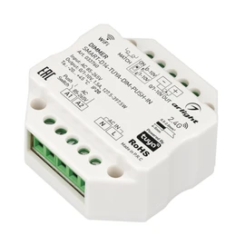 Фото #1 товара Диммер SMART-D14-TUYA-DIM-PUSH-IN (230V, 1.5A, 0/1-10V, 2.4G) (Arlight, IP20 Пластик, 5 лет)