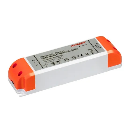 Фото товара Блок питания ARJ-KL43700 (30W, 700mA, PFC) (Arlight, Пластик)