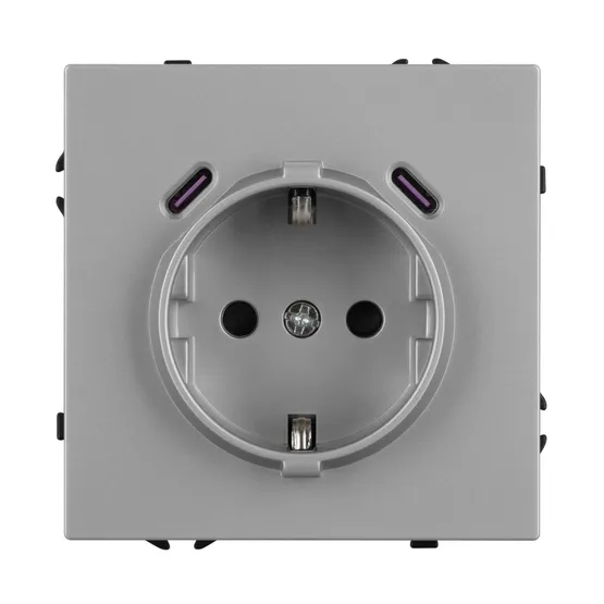 Фото #2 товара Механизм розетки с USB зарядкой SCT-NOBE-MUCC-SFPL-IS (230V, 16A) (Arlight, -)