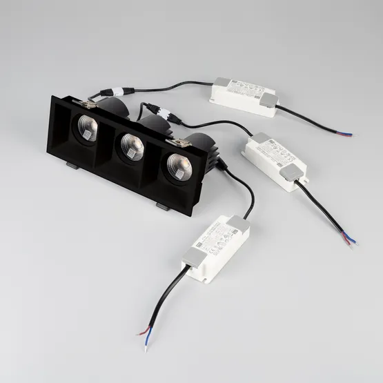 Фото #4 товара Светильник MS-FLOW-BUILT-S230x85-3x6W Day4000 (BK, 55 deg, 230V) (Arlight, IP20 Металл, 5 лет)