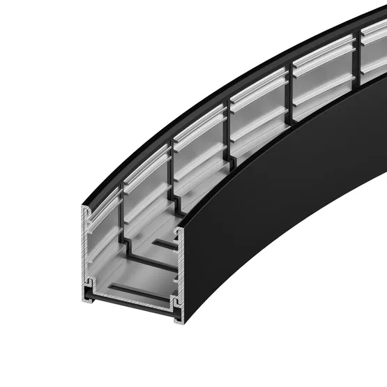 Фото #2 товара Профиль LINE-3535-BENT-SIDE-2000 ANOD BLACK (Arlight, Алюминий)