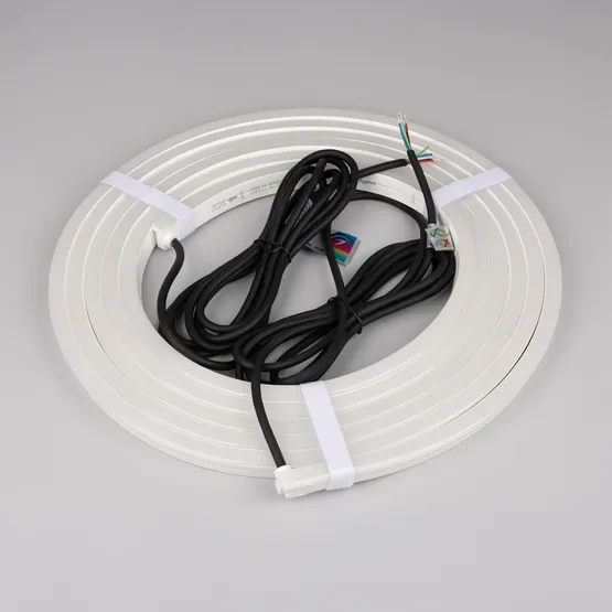 Фото #5 товара Светодиодная лента герметичная NOVA-SIDE-PU-B84-12x20mm 24V RGB-Warm (15 W/m, IP68, 5m, wire x2) (Arlight, Полиуретан)