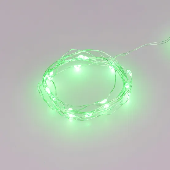 Фото товара Светодиодная гирлянда ARD-DEW-HOME-2000-CLEAR-20LED-STD Green (3V, Battery Pack) (Ardecoled, IP20)