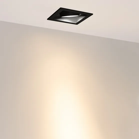 Фото #2 товара Светильник MS-VORTEX-BUILT-S117x117-20W Warm3000 (BK-BK, 20 deg, 230V) (Arlight, IP20 Металл, 5 лет)