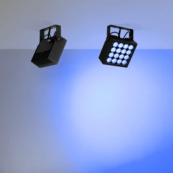 Фото #2 товара Прожектор KT-BLOCK-S220x220-50W RGBW-Day (Графит, 15 deg, 24V, DMX512) (Arlight, IP66 Металл, 3 года)