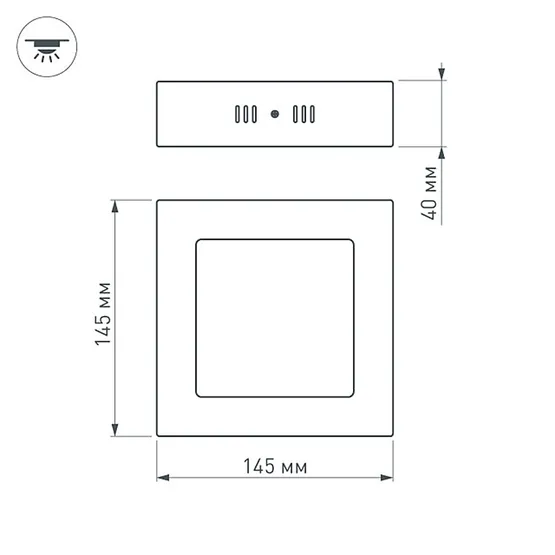 Фото #5 товара Светильник SP-S145x145-9W Day White (Arlight, IP20 Металл, 5 лет)