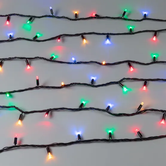 Фото #2 товара Светодиодная гирлянда ARD-STRING-CLASSIC-10000-BLACK-100LED-LIVE RGB (230V, 7W) (Ardecoled, IP65)