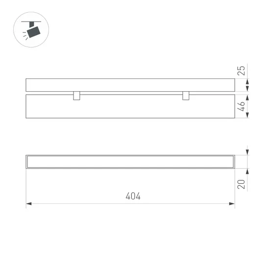 Фото #2 товара Светильник MAG-FLAT-FOLD-25-S400-12W Warm3000 (WH, 100 deg, 24V) (Arlight, IP20 Металл, 3 года)