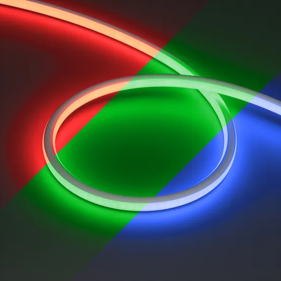 Фото #1 товара Светодиодная лента герметичная WAVE-TOP-A240-18x15mm 24V RGB (10 W/m, IP54, 5m, wire x1) (Arlight, Вывод прямой, 3 года)
