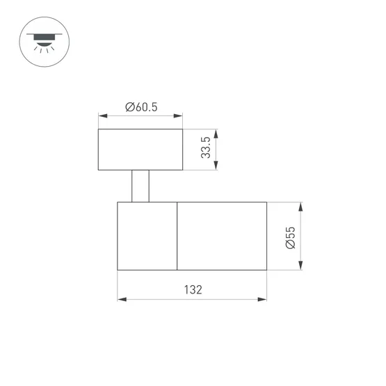 Фото #6 товара Светильник SP-ARTEMIS-SURFACE-FLAP-R55-12W Warm3000 (BK, 8-80 deg, 230V) (Arlight, IP20 Металл, 5 лет)