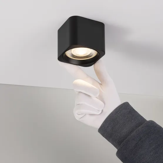 Фото #3 товара Светильник SP-DICE-S78x78-10W Warm3000 (BK, 24 deg, 230V) (Arlight, IP54 Металл, 5 лет)