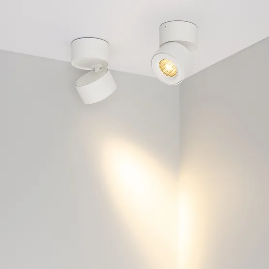 Фото #2 товара Светильник SP-POINT-SURFACE-R85-12W Warm3200-MIX (WH, 15 deg, 230V) (Arlight, IP20 Металл, 5 лет)